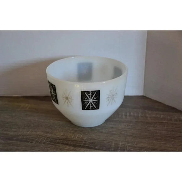 Vtg Federal Glass Snowflake Bowl - Picture 3 of 7